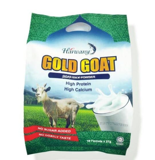 251026033550696_1 Harwany Gold Goat Goat Milk Powder (18s x 21g) 378g - Goats milk is highly nutritious, contains essential vitamins and minerals (and higher amounts of potassium, iron and vit A than cows’ milk - Image 1